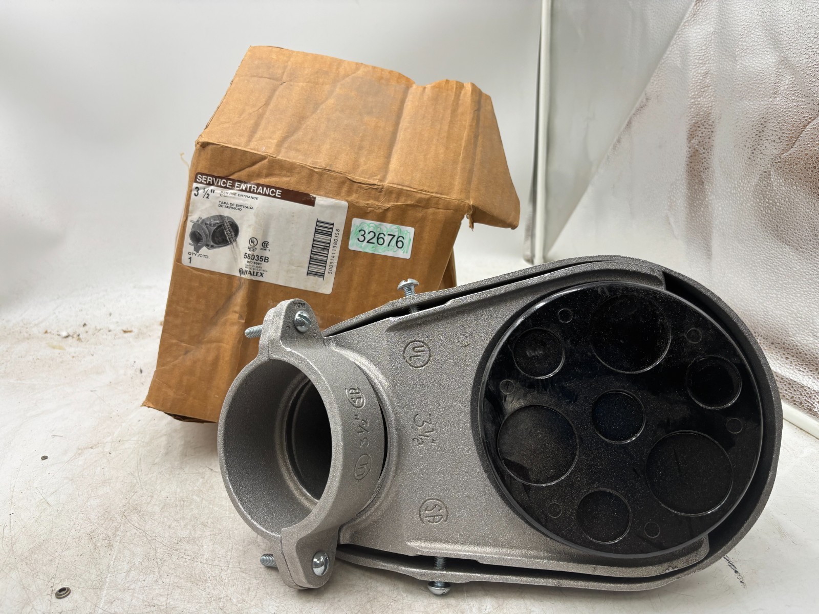 Halex Aluminum Service Entrance Cap 3-1/2" Weatherproof Conduit Fitting