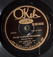 Okeh 45344 Narmour & Smith GALLOP TO GEORGIA Country 78 rpm 1929 V+ MISSISSIPPI