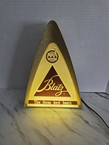 Vintage BLATZ Beer Cash Register Sign Light Back Bar Display 3 Beers Milwaukee