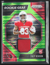 2024 Panini Prizm Trey Benson Green Pulsar Rookie Gear #RG-TBN RC JERSEY