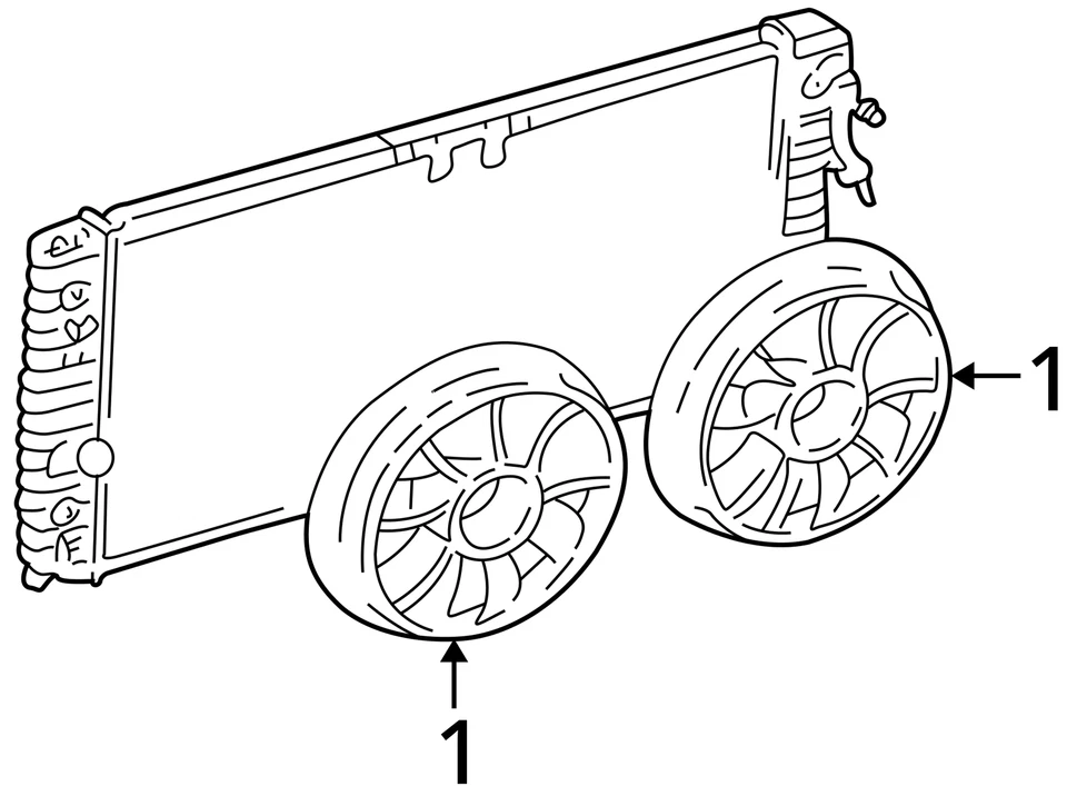 KIT VENTILADOR OLDSMOBILE PONTIAC GRAND AM ALERO 1994-2005 ENG ELEC COOL 12362564 NUEVO Foto 3 de 3