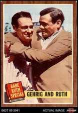 1962 Topps #140 Babe Ruth NRM Yankees HALL-OF-FAME COMMON VARIATION 6 - EX/MT