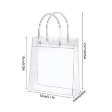 20Pcs Transparent Gift Bags with Handle Wedding Kids Birthday Party Favors Chris