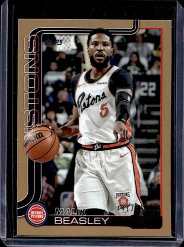 2025-26 Topps Malik Beasley Gold #/2025 Pistons - Picture 1 of 2