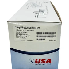 Qty 960 USA Scientific 1120-8810 1-200ul Beveled Filter Tips 10 Rack of 96 Tips