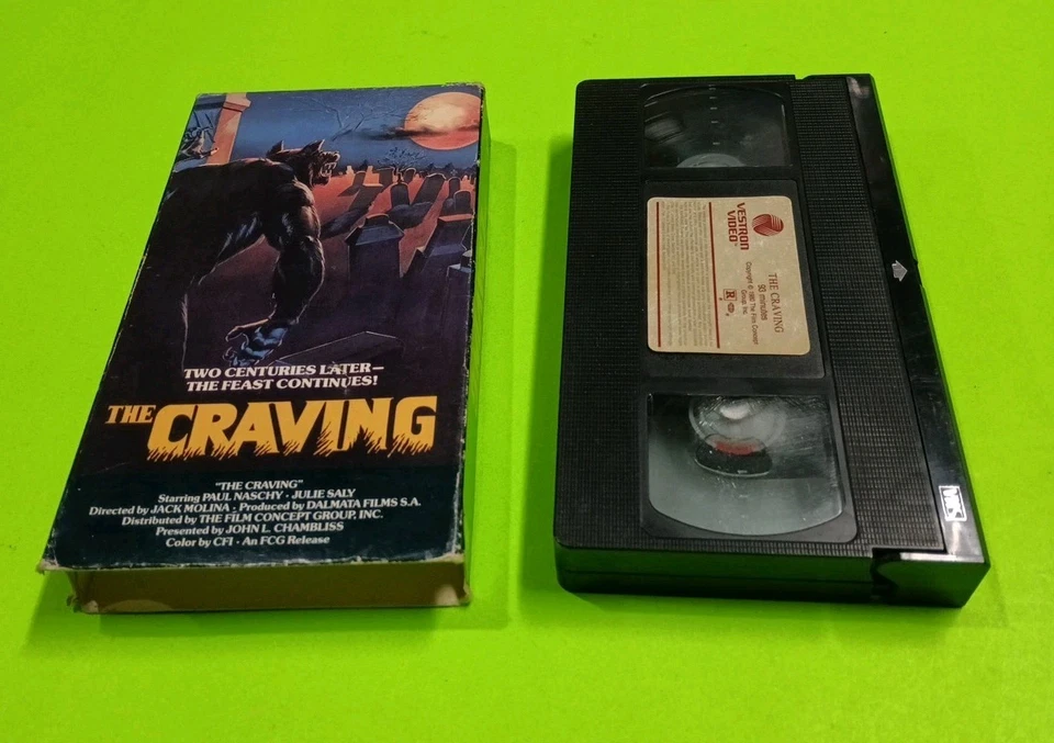 The Craving (1981) VHS Tape Vestron Video Horror Movie Paul Naschy Rare HTF OOP - Image 2 of 4