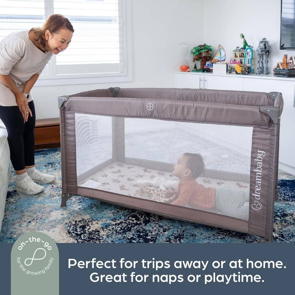 Dreambaby Quest Full Size Travel Cot, Lightweight 0-15kg Easy Fold & Compact 36m - Image 3 of 4