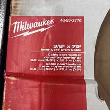 Milwaukee Tool 48-53-2776 3/8 In. X 75 Ft. Inner Core Drum Cable