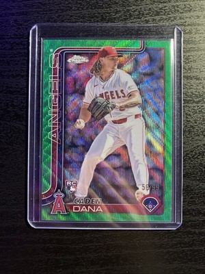 2025 Topps Chrome - Caden Dana #245 Green Wave Refractor /99 (RC)