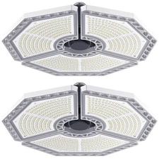 2 Pack LED Garage Light, 140W 18500 Lumens Garage Lighting, 6000K Daylight wi...
