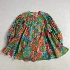 Christian Dior Blouse Vintage Cotton Tunic Long Sleeve Size M L