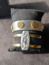 Rustic Cuff Gold and Silver Tone Layered Cuff...