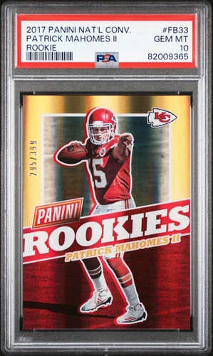 2017 Panini National Convention Patrick Mahomes II #FB33 Rookie #/399 PSA 10