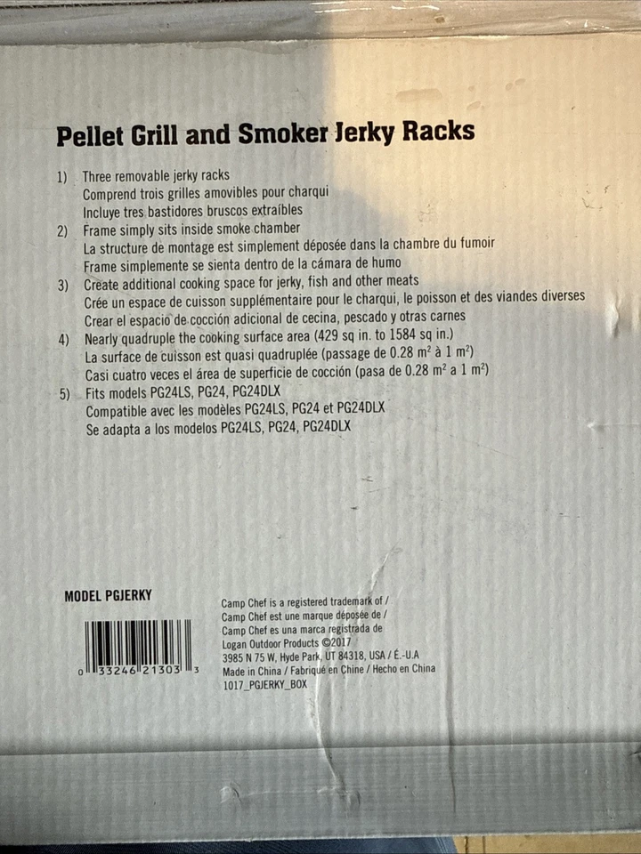 Parrilla de pellets Camp Chef cecina - Se adapta a parrilla de pellets de 24" - 3 estantes Foto 4 de 4