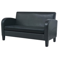 Sofa Set 2-tlg. Kunstleder Schwarz Couch Sofagarnitur Polstersofa vidaXL