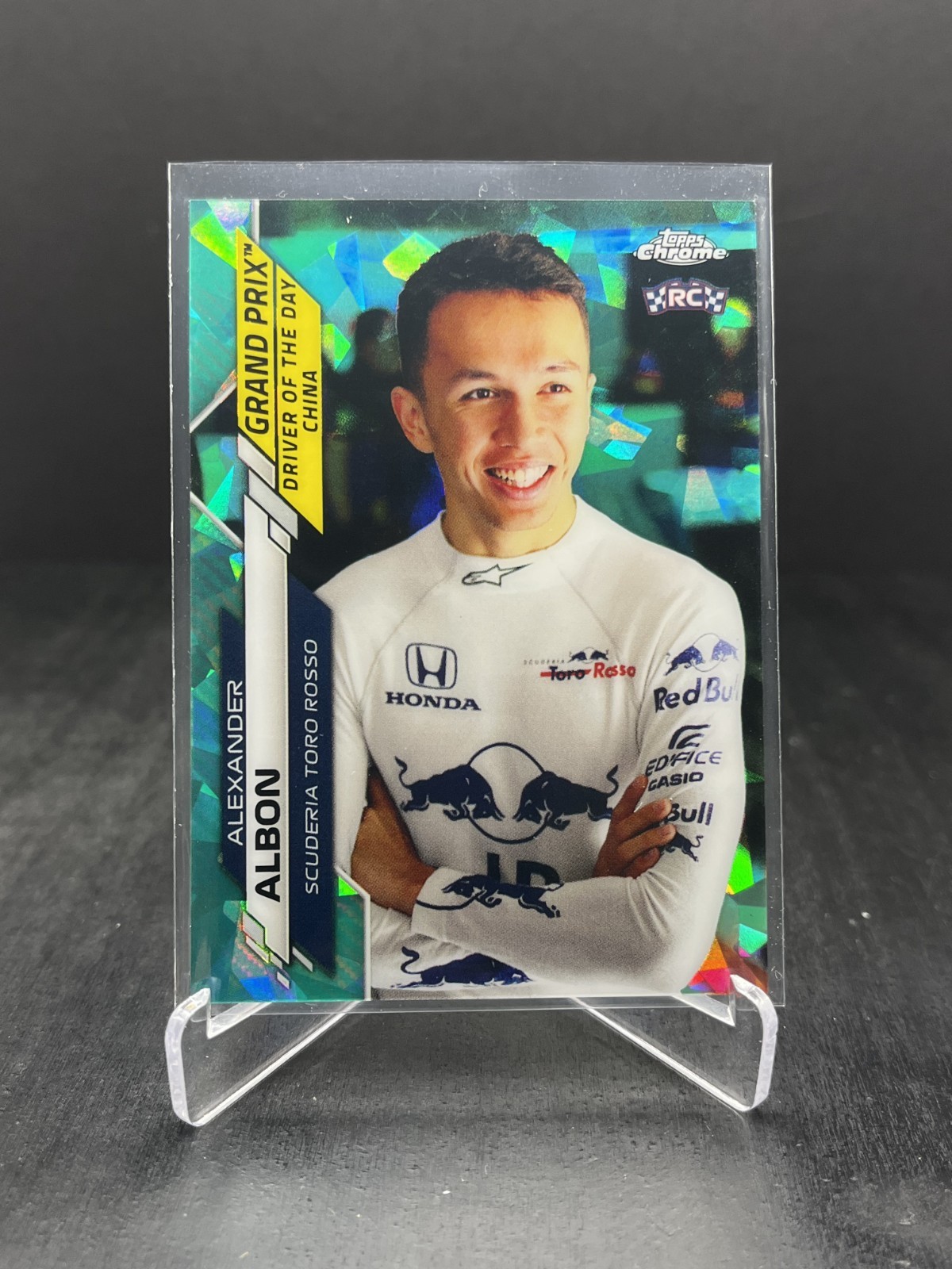 2020 Topps Chrome Sapphire F1 Alexander Albon RC Rookie Aqua 93/99 #156
