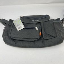 Yodo Universal Stroller Organizer & Cup Holder Non-Slip Baby Bag- Gray