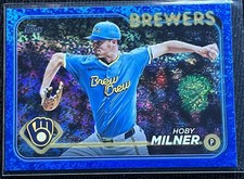 2024 Topps Update Series - Hoby Milner #US87 Blue Holo Foilboard /999 Brewers