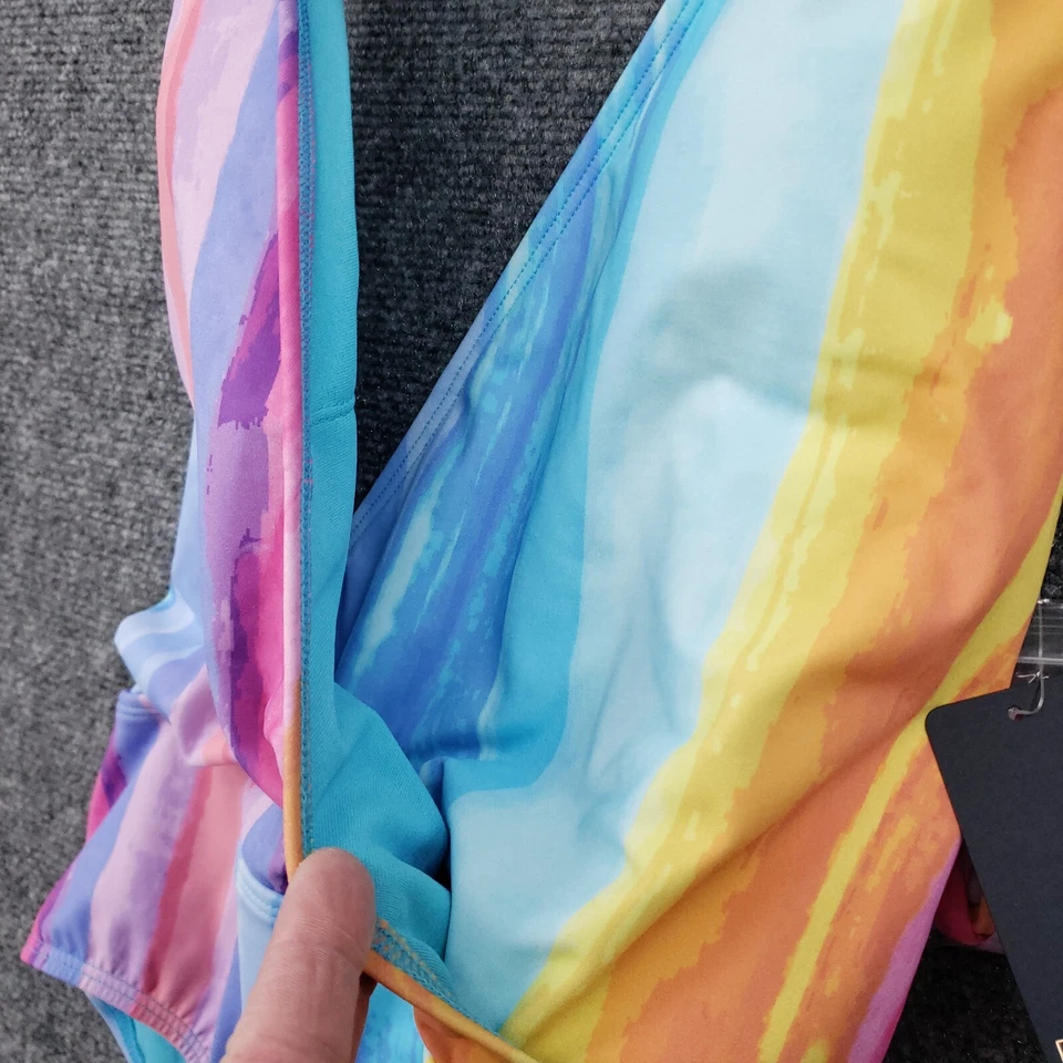 Rachel Roy Swimsuit Womens M Medium Colorful One Piece Halter Backless Beach NWT - Image 3 of 4