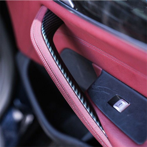 Estuche de manija de puerta interior de coche de fibra de carbono ABS brillante 2 piezas para BMW 5 G30 2017-2023 - Imagen 6 de 10