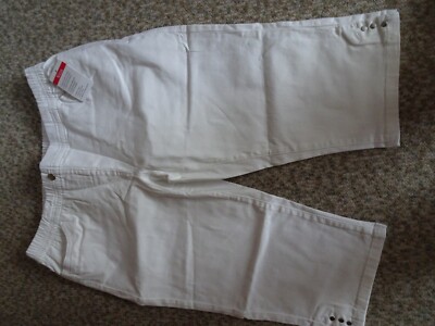 Bequeme Schlupf-Capri-Jeans Witt Weiden, Gr. 40, weiß, Modell Nizza Neu T33