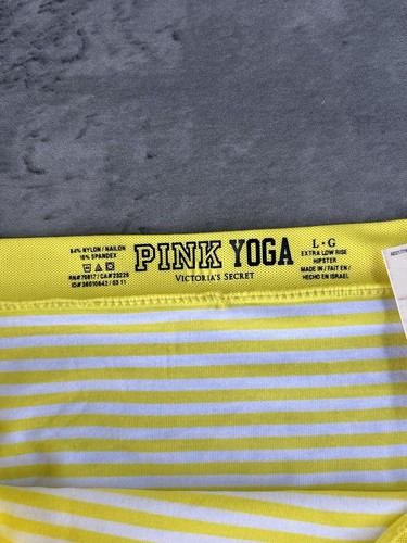 Victoria's Secret VINTAGE Pink Yoga Panties Stripe Retro Vibe New - Picture 2 of 5