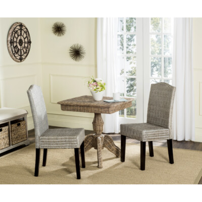 SAFAVIEH Odette 19''H Wicker Dining Chair | Antique/ Grey |