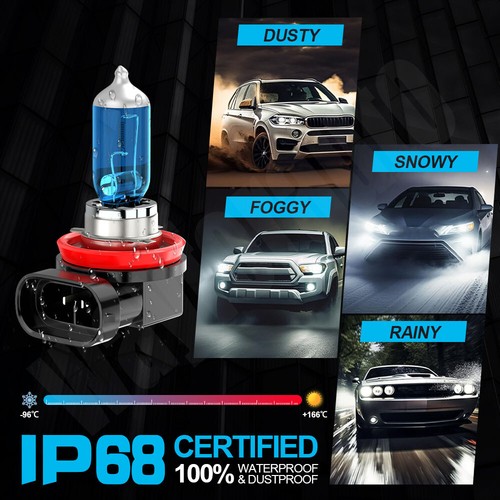 4Pcs 9005 H11 Headlight Combo Bulbs 6000K High&Low Beam Super Bright White - Picture 8 of 10