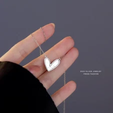 Gold Plated Stainless Steel Classic Shell Heart Shaped Shell Necklace for Women