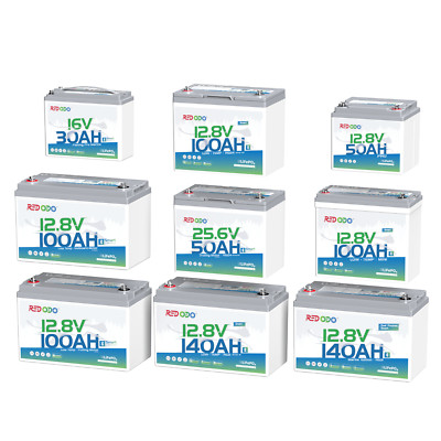 Redodo 12V 100Ah 200Ah LiFePO4 Lithium Battery with BMS for Trolling Motor RV