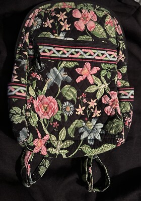Vera Bradley Small Backpack Botanical Garden Black & Floral  display picture 3