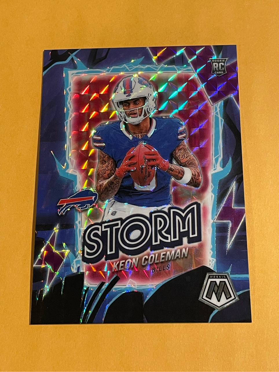 2024 Panini Mosaic Keon Coleman Rookie Storm Insert Purple Prizm /49