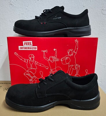 ELTEN Business Sicherheitsschuhe 'Broker XXB black Low ESD S1' Anzug Stahlkappe