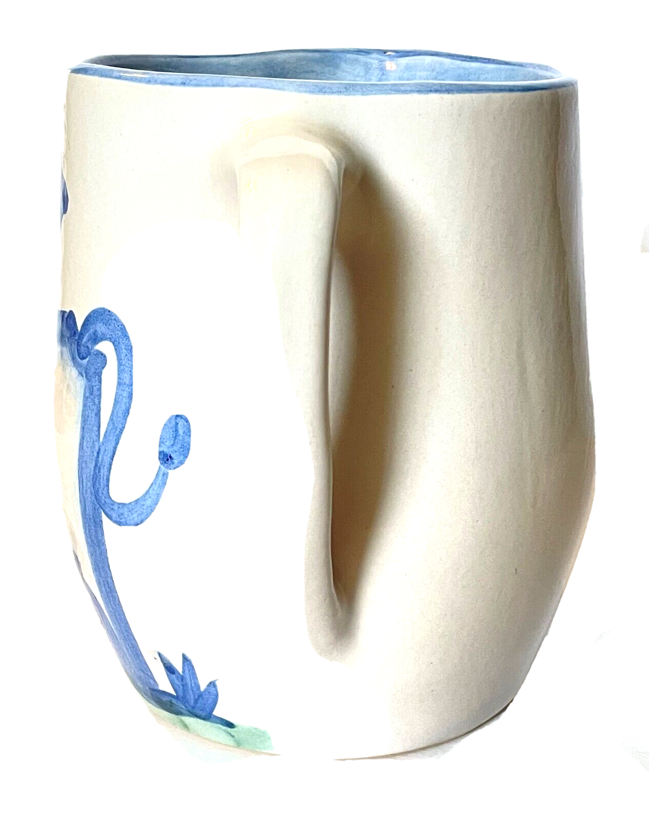 MA Hadley Pottery Vintage Cow Pitcher, Signed, "The End" on Inside