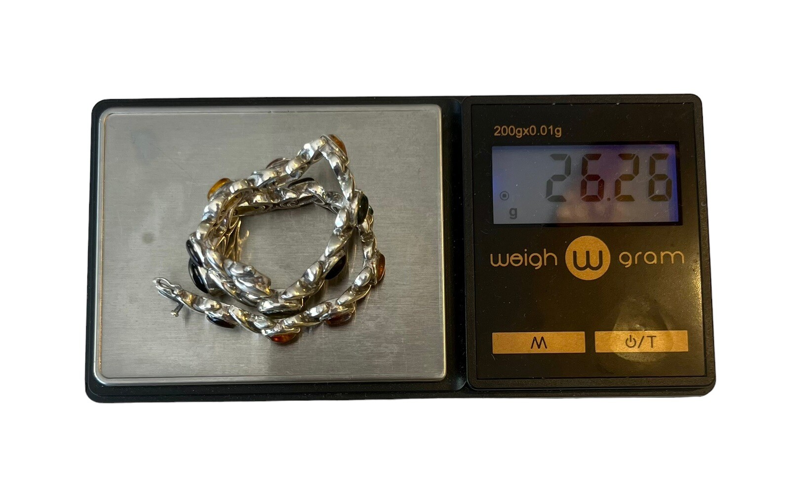 Rustic 925 Sterling Silver Multi Gemstone Bracele… - image 12