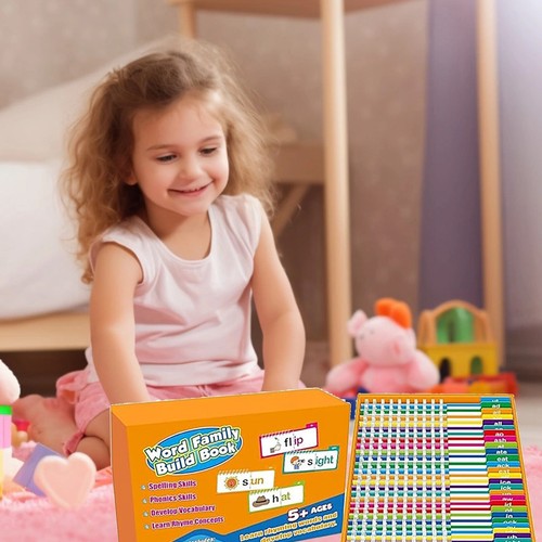 30 libros abatibles de lectura y rima, tarjetas flash ABC Word Vocabulario Familias NUEVO - Imagen 3 de 6