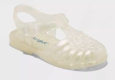 NEW Cat  Jack Toddler Girls' Clear Hoop  Loop Sunny Jelly Sandals Sz 12