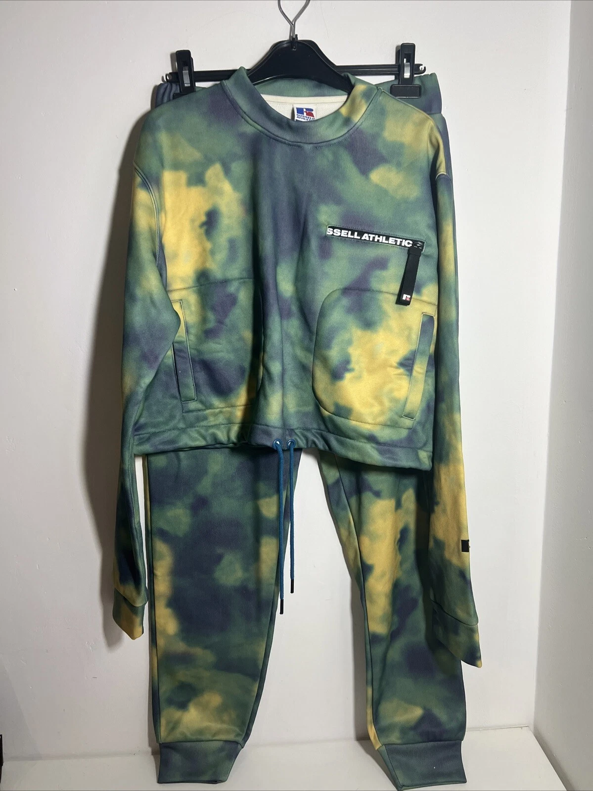 Russel Athletic Tracksuit Jacket And Bottoms Softshell Size Small Tie Dye