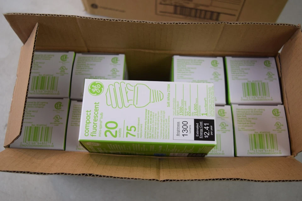 10x GE Twist Fluorescent Light Bulb (64802 - FLE20HT3/2SX/827) - Image 3 of 3