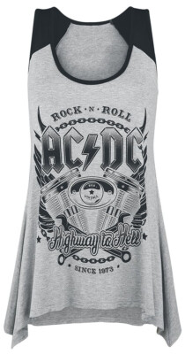 NEUes AC/DC Girl Shirt AC DC Highway to Hell Tattoo Oberteil Trägertop Biker