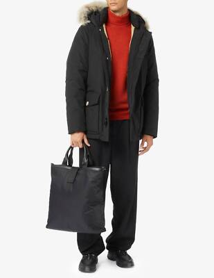 Woolrich Arctic Anorak Fur Parka Con Pelliccia Nero Taglia L