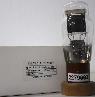 VT25 10Y Sylvania made in U.S.A Amplitrex Tested fixed bias