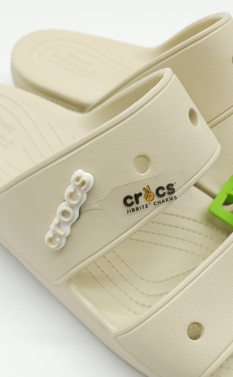 Crocs Classic Mens Slip-on Two Strap Jibbitz Charm Sandals Size 13 Crocs Classic Mens Slip-on Two Strap Jibbitz Charm Sandals  main image 2