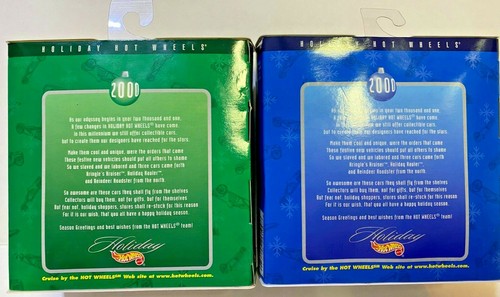HOT WHEELS HOLIDAY 2000 SET OF 2 - MINT IN BOX - FREE SHIPPING - GREAT GIFT - Picture 2 of 4