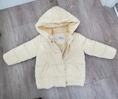 Reserved Girls/Baby Padded Coat With Hood Cream/yellow 18 To