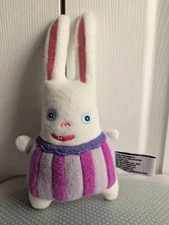 Scary Stories Cousin Louise plush bunny rabbit Basic Fun Products purple stripes