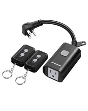 DEWENWILS Outdoor Remote Control Outlet, 2 Remote Controls+1 Outlet