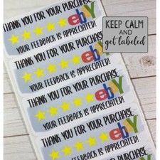 60 Thank You Stickers / Labels.