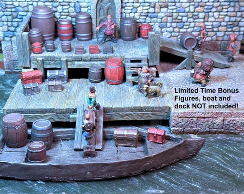 28mm 40 Painted Crates, Barrels w/Bonus Set - Works with Dwarven Forge, D&D, DnD - Picture 4 of 4
