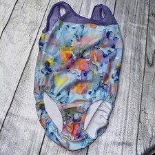 Plum Leotard Child Large Watercolor Purple